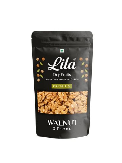 Picture of LILA DRY FRUITS 100% Natural Raw Walnut Kernels 2 pcs 500g Value Pack | Premium Akrot Giri | High in Protein & Iron | Low Calorie Nut | Dry Fruit