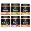 Picture of Elly Nuts Dry Fruits Combo Pack 250 gms Each Total Weight 1.5 Kg (California Almonds, Green Raisins, Cashew Nuts, Pistachios, Anjeer & Walnut) - Healthy Dry Fruits [Jar Pack]