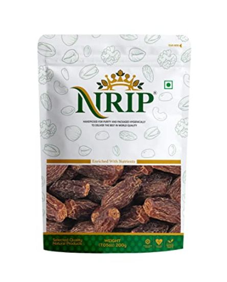 Picture of NRIP Dates Dry Brown,Black/Sukha Khajoor (Kala Chuara) 200 Gm