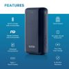 Picture of URBN 27000 mAh 22.5W Super Fast Charging Compact Power Bank with Quick Charge & Power Delivery, Type C Input/Output, Made in India, Type C Cable Included (Blue)