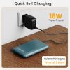 Picture of Ambrane 10000mAh Compact Powerbank, 22.5W Fast Charging, Dual Output Ports 1 USB & 1 Type-C, Power Delivery, Quick Charge, Li-Polymer for iPhone, Android & Other Devices (Powerlit, Green)