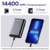 Picture of Ambrane 60W Fast Charging Powerbank for MacBook, Type C Laptop & Mobile Charging, Lithium Ion Battery, Metallic Body, Triple Output, Power Delivery & Quick Charge (Powerlit Boost, Black)