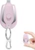 Picture of DJIVAN Small Portable Emergency Key Chain Power Bank - Mini 1500mAh Fast Charging Keychain Power Bank in Pink Idea (Type iOS Pin Plug)