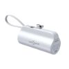 Picture of Callmate PowerPod-C 5000mAh Pocket-Sized 15W Portable Power Bank with Plug-in Type-C Port & inbuilt Lightning Cable- Compatible with i-Phone, Samsung Galaxy, and More (White)
