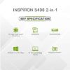 Picture of Dell Inspiron 5406 Intel i3-1115G4 11th Gen 14 inches(35cm) FHD 2 in 1 Laptop (4GB / 256 SSD/Integrated Graphics/Windows 10/MS Office 19/ Active Pen/Platinum Silver), D560365WIN9S, 1.72kg