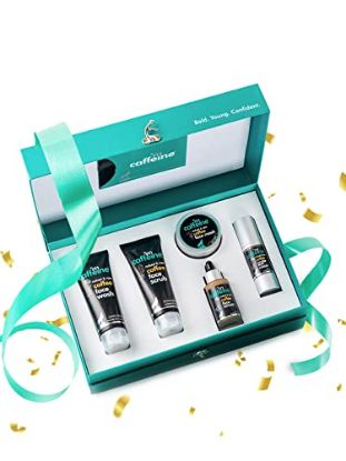 Picture of mCaffeine Signature Coffee Look Gift Kit | With 5 Face Care Products for Ultimate Pampering | Complete Face Care Regime For Your Loved Ones for Soft & Smooth Skin | Suitable for All Skin Types