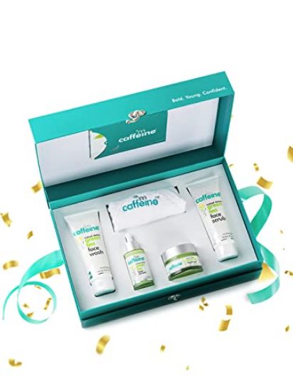 Picture of mCaffeine Green Tea Skin Care Gift Set With Goodness of Vitamin C | For All Ocassions | Gender Neutral | 100% Natural Products | Pack of 4