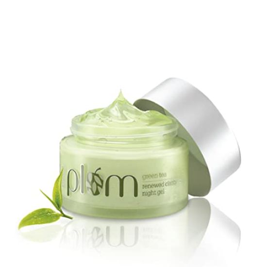 Picture of Plum Green Tea Renewed Clarity Night Gel | Normal, Oily, Acne-Prone, Combination Skin | Night Cream For Women | Overnight Repair | 100% Vegan | Paraben Free | 50ml